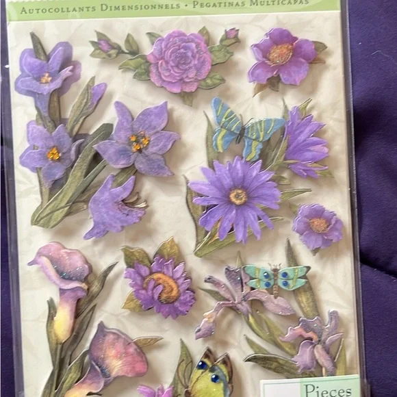 K&Company Floral Scrap Booking Bundle- Botanical/Green and Purple - Picture 3 of 6